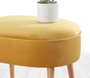 Atelier Del Sofa Puf de Terciopelo Amarillo